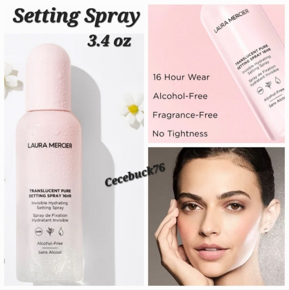 🌺Laura Mercier Translucent Pure Setting Spray, 16HR Long Wear - Picture 1 of 7